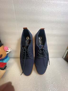 Clae Ellington Textile Deep Navy Canvas Men's Shoes size 9